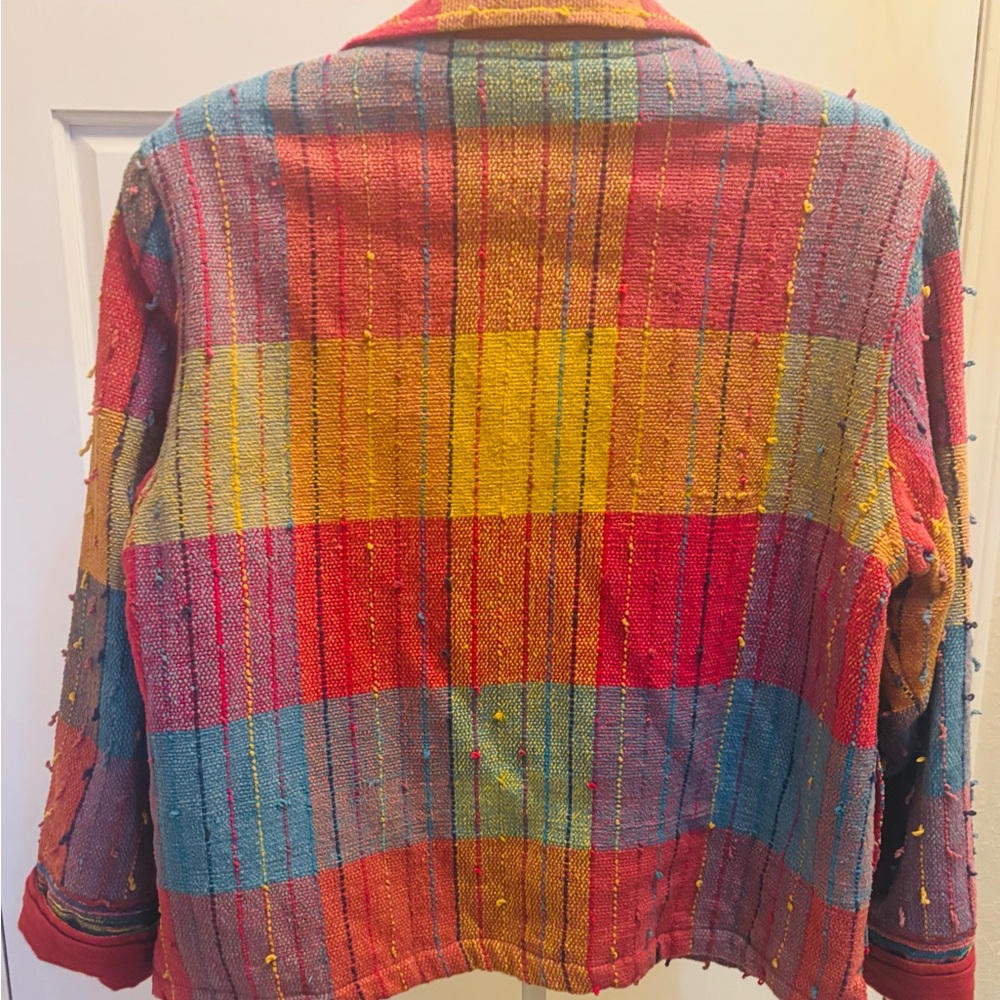 Colorful Patchwork Women's Jacket - Picture 2 of 4